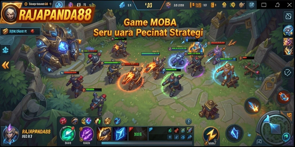 Screenshot gameplay RAJAPANDA88 dengan pertarungan seru.
